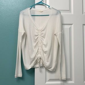 Basic White Tied Shirt